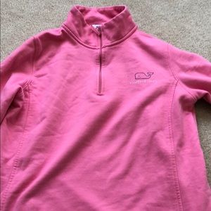 Pink Vineyard Vines quarter zip up